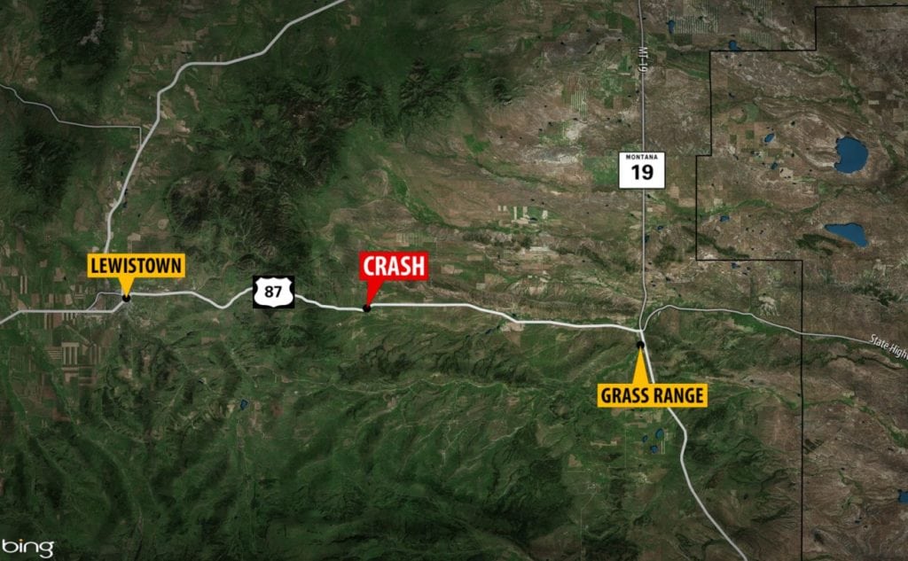 Man dies in Fergus County crash