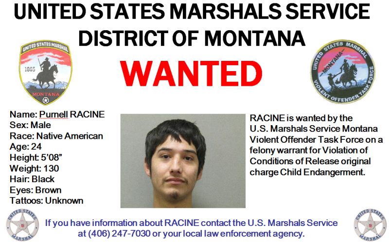 BOLO Alert – Wanted In Montana: Purnell Lee Racine